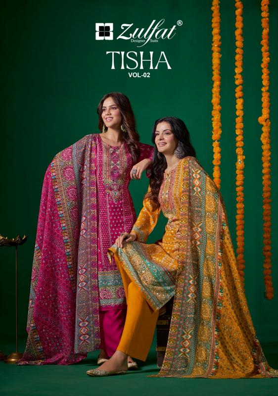 ZULFAT TISHA VOL 2 DESIGNER SUITS WHOLESALLER IN SURAT