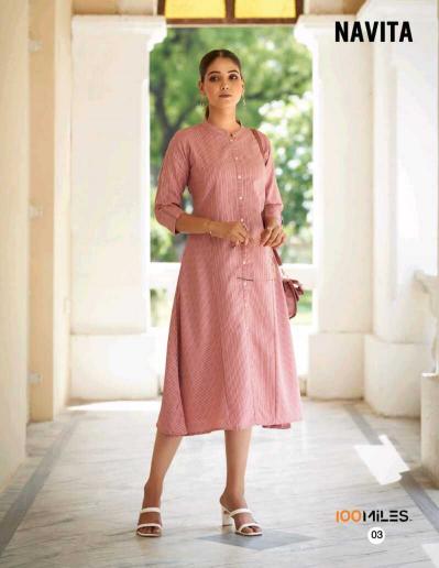 100MILES NAVITA COTTON KURTI WHOLESALE DEALER IN INDIA