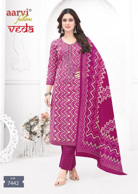 AARVI VEDA VOL-1 KASHMIRI EMBROIDERY WORK WHOLESALE COTTON KURTI SUPPLIERS 