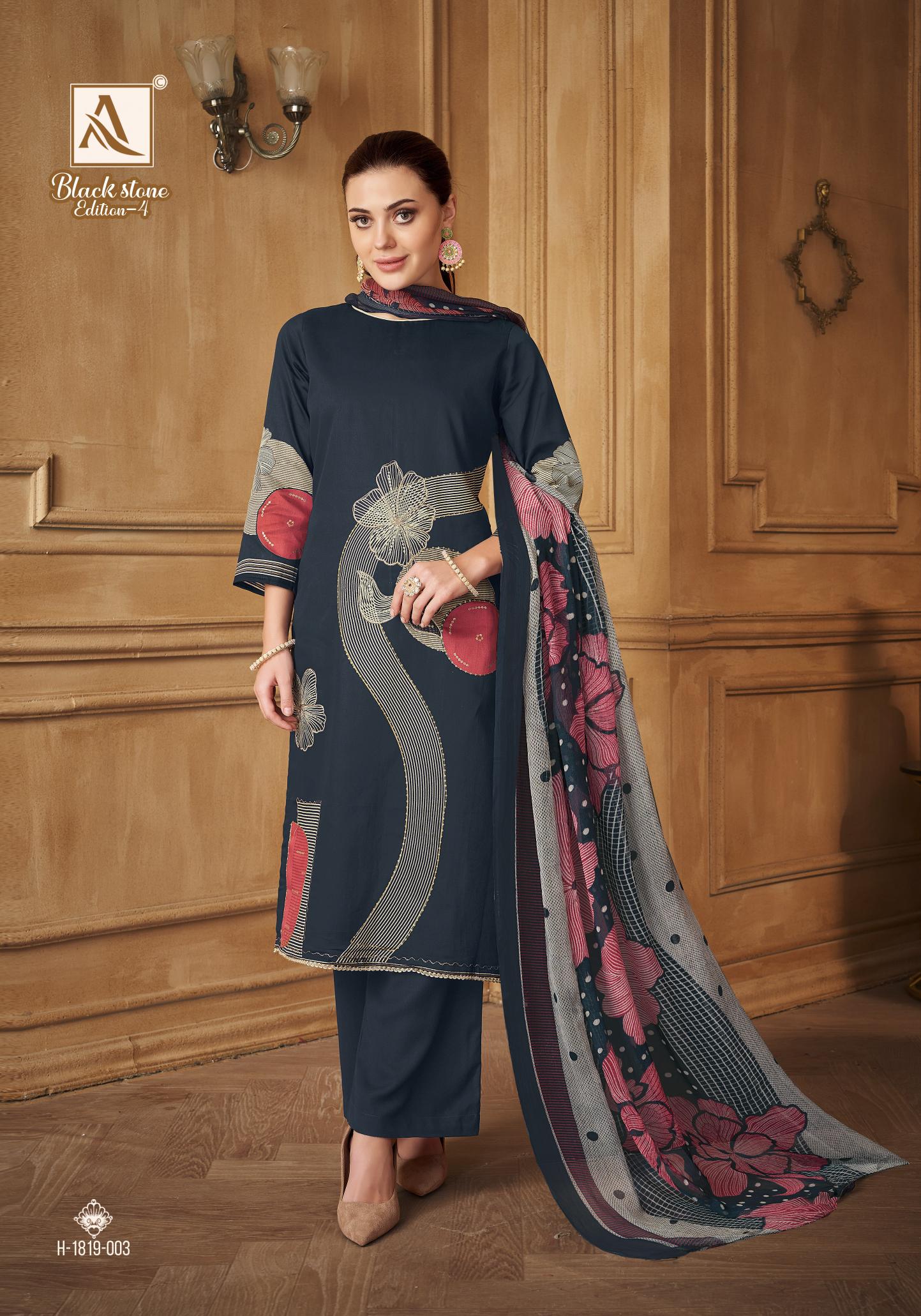 ALOK SUIT BLACK STONE-4 BALAR DRESS MATERIAL WHOLESALE PRICE