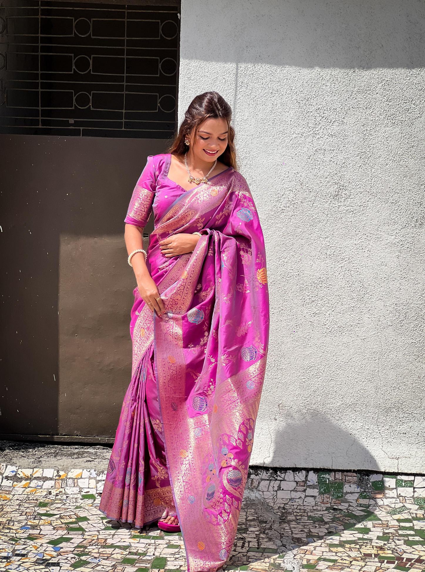 ANUPAMA BANARASI-2  MEENAKARI TOUCHUP DESIGM SAREES SURAT ONLINE