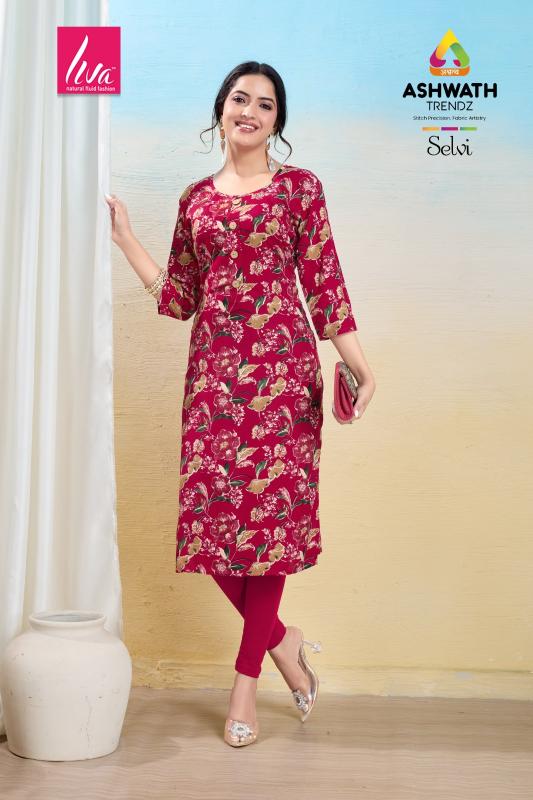 ASHWATH SELVI VOL-1 TRENDY PRINTED KURTIS WHOLESALE KURTIS ONLINE