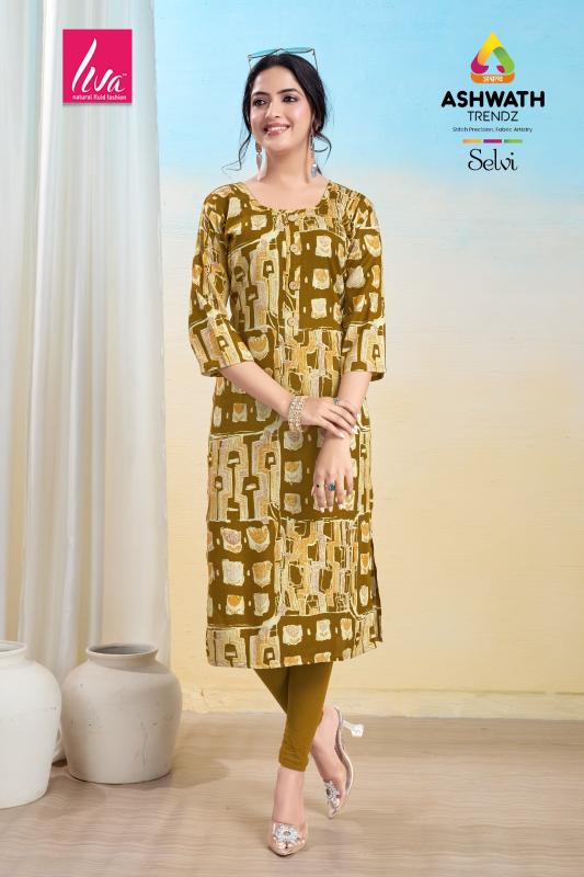 ASHWATH SELVI VOL-2 TRENDY PRINTED ONLINE KURTI BUSINESS