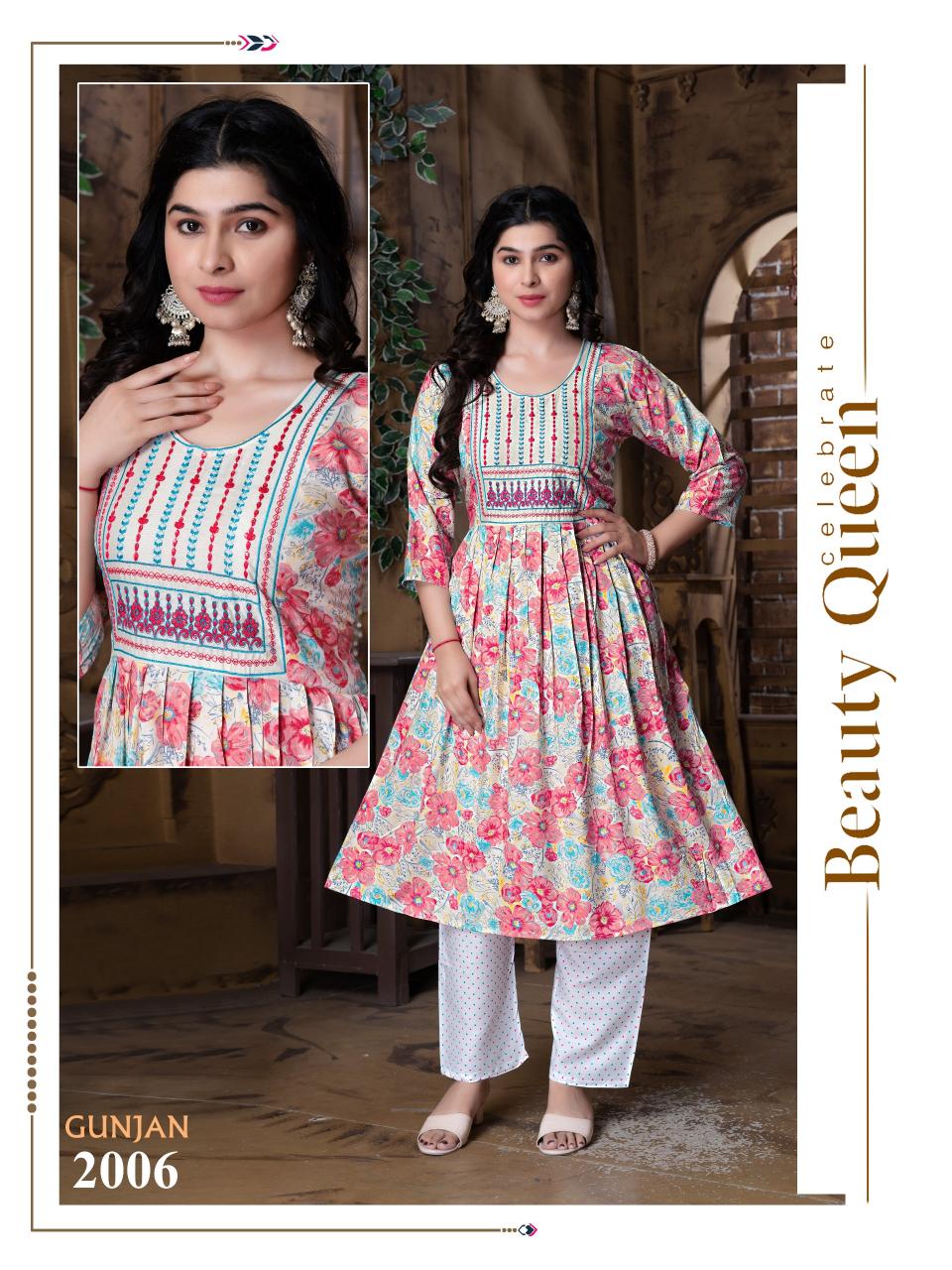 BEAUTY GUNJAN NAIRA CUT DESIGNER KURTIS AT WHOLESALE PRICE