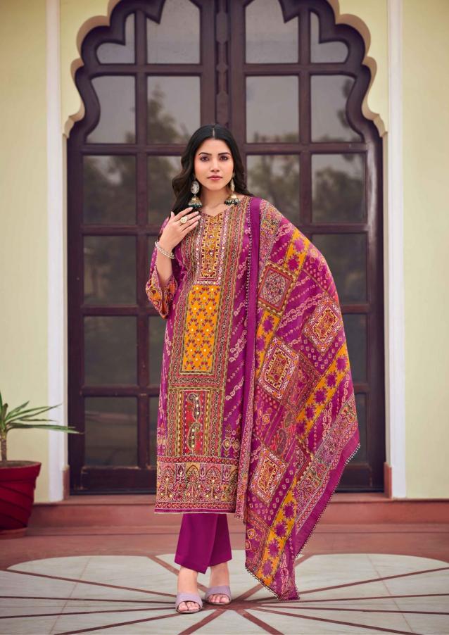 BELLIZA NUSRAT VOL 3 PRINTED WHOLESALE DRESS MATERIAL DISTRIBUTORS