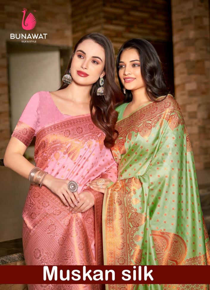 Bunawat Muskan Silk Festival Wear New Designer Silk Sarees Collection