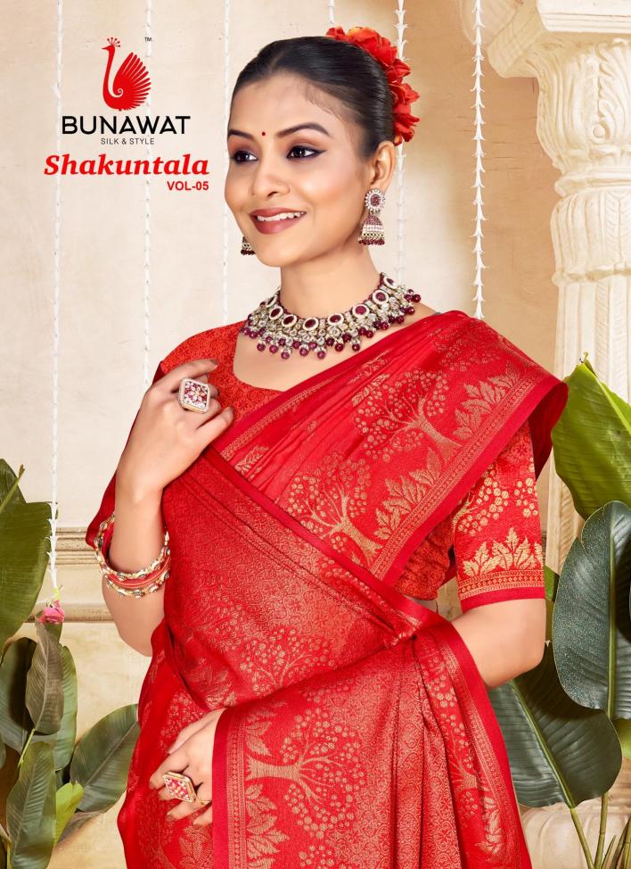 Bunawat Shakuntala Vol-5 Latest Designer Fancy Silk Sarees Collection