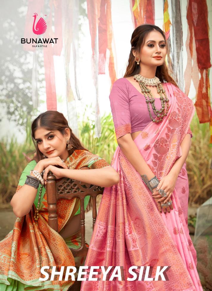 Bunawat Shreeya Silk Party Wear New Designer Silk Sarees Collection