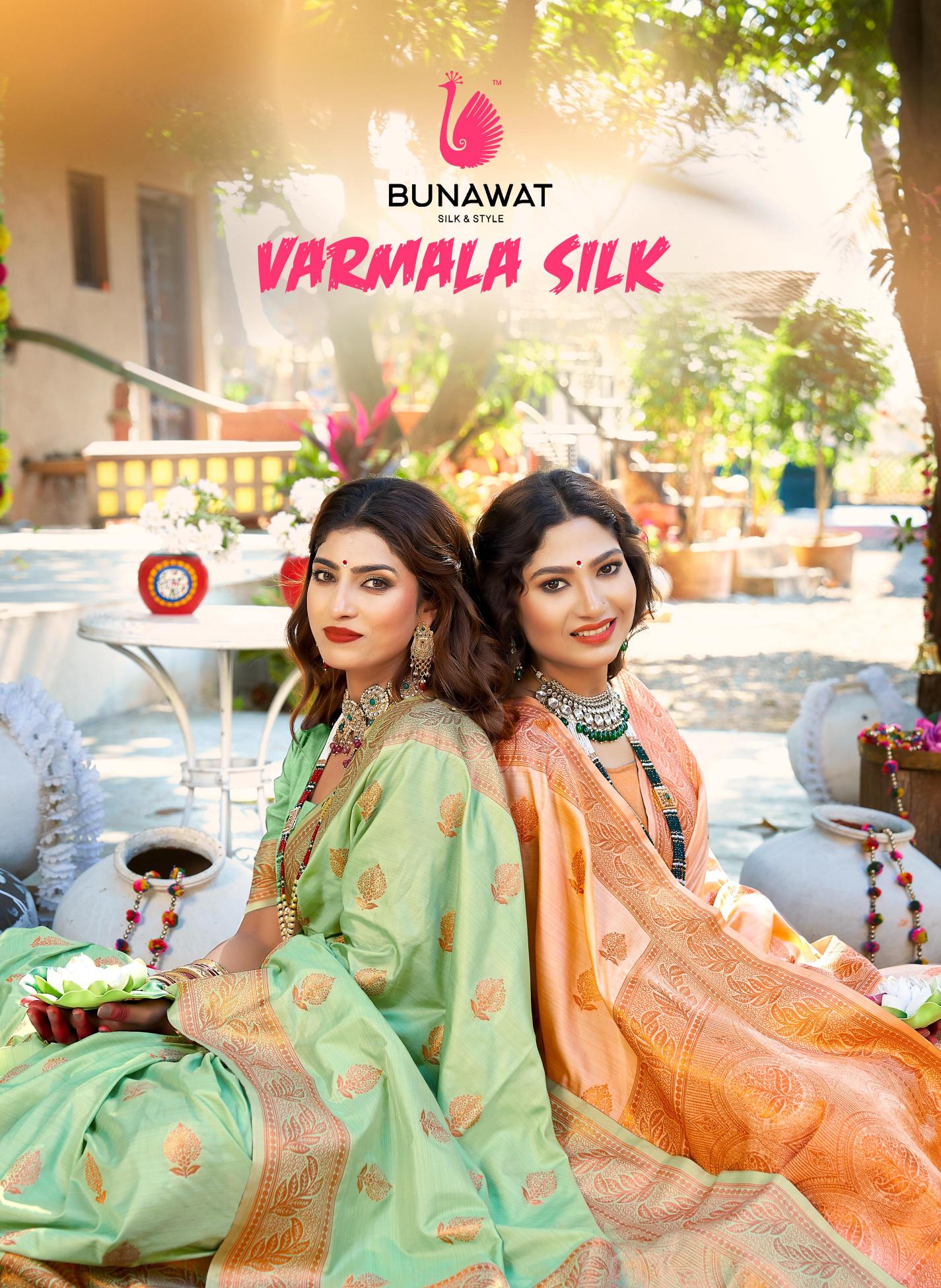 Bunawat Varmala Silk Latest Designer Party Wear Silk Sarees Collection