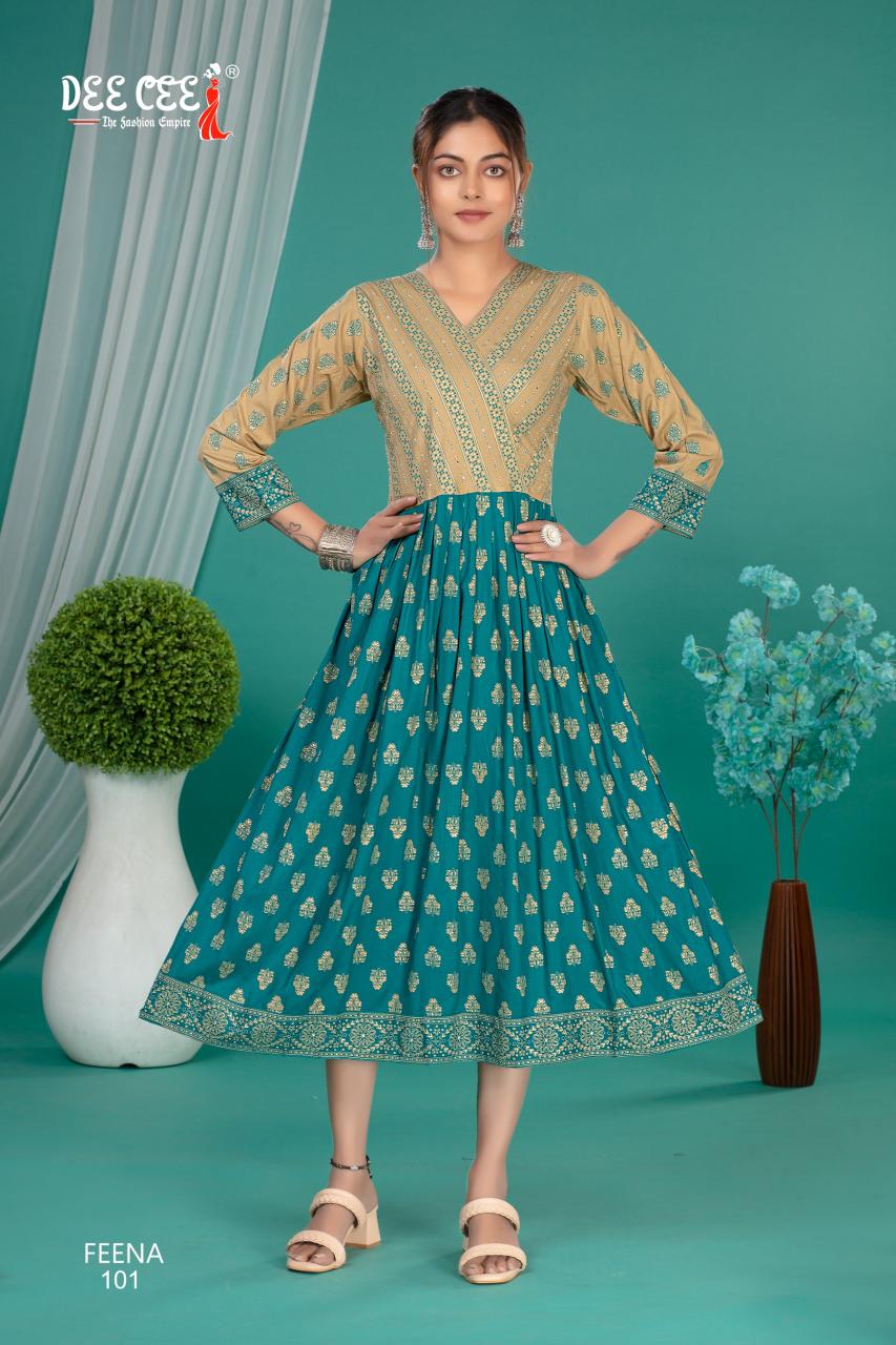 DEECEE FEENA GHERA KURTI MANUFACTURER IN SURAT