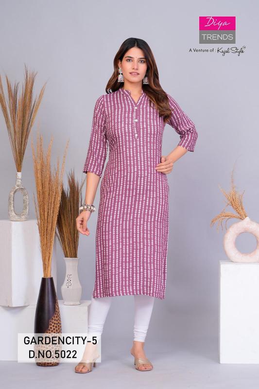 DIYA TRENDS D-5022 RAYON KURTI WHOLESALE DIRECT MANUFACTURER OF KURTIS