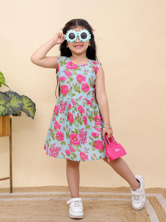 FLORAL PREMIUM COTTON FROCK FOR KIDS GIRL WHOLESALE MARKET IN SURAT