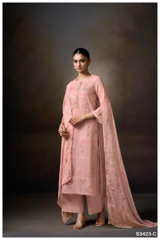 GANGA KALAYA 3423 UNSTITCHED SALWAR KAMEEZ WHOLESALERS