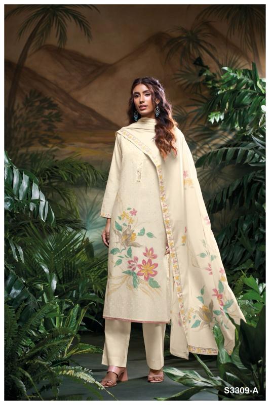 GANGA KASIA 3309 UNSTITCHED INDIAN SALWAR KAMEEZ WHOLESALE ONLINE