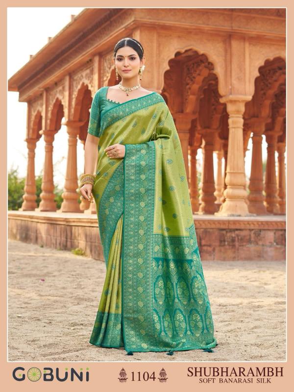 GOBUNI SHUBHARAMBH 1101  To  1106 BANARASI SAREE WHOLESALER IN INDIA