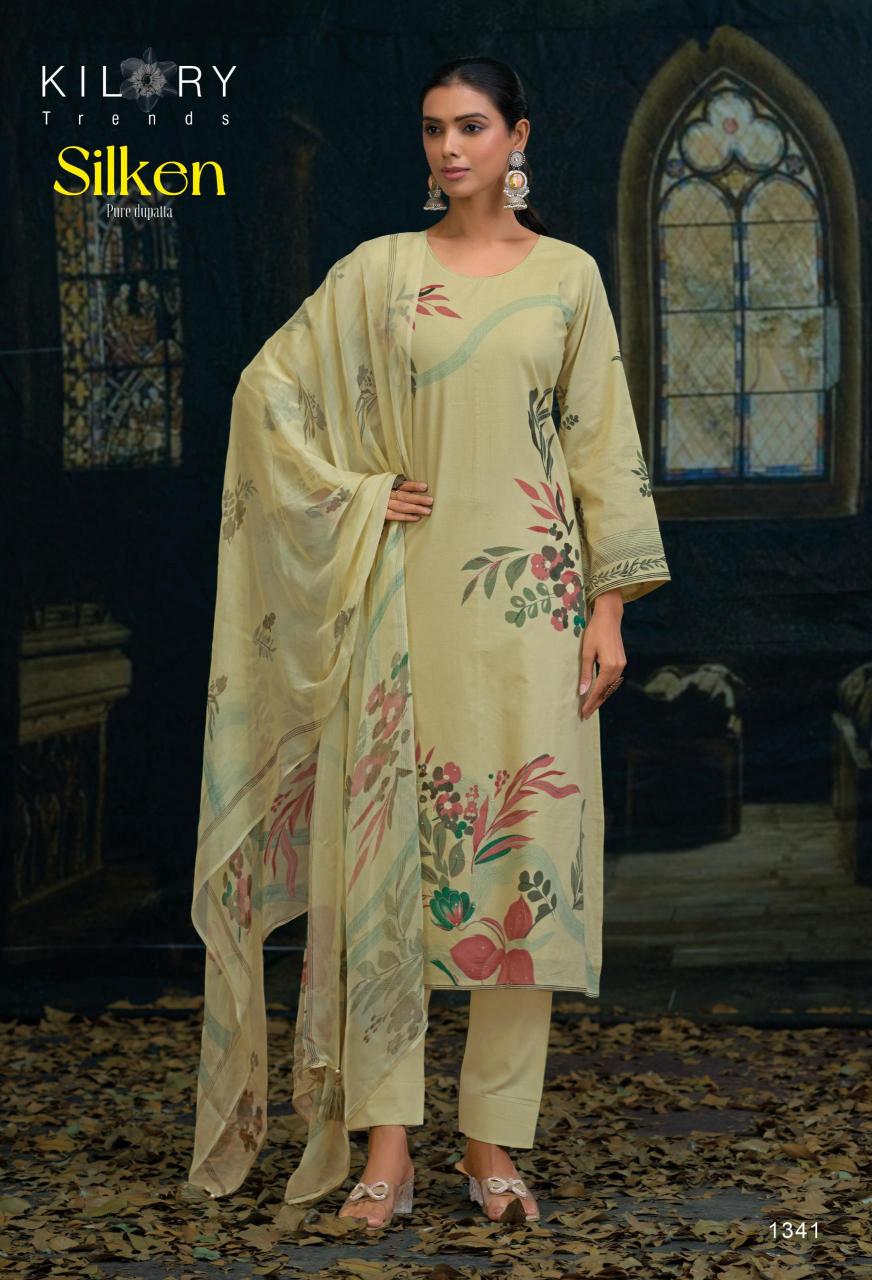 KILORY TRENDS SILKEN LAWN COTTON DRESS MATERIAL WHOLESALE