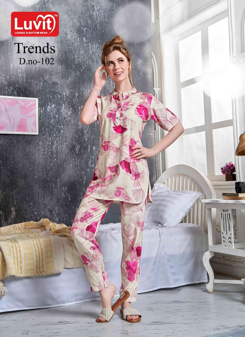 LUVIT TRENDS FANCY LADIES CO-ORD SET KURTI WHOLESALE WITH PRICE 