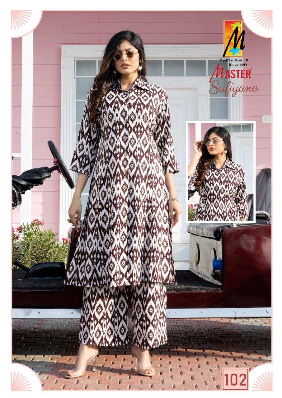 MASTER SUFIYANA PRINT CO-ORD SET KURTI MANUFACTURERS IN INDIA