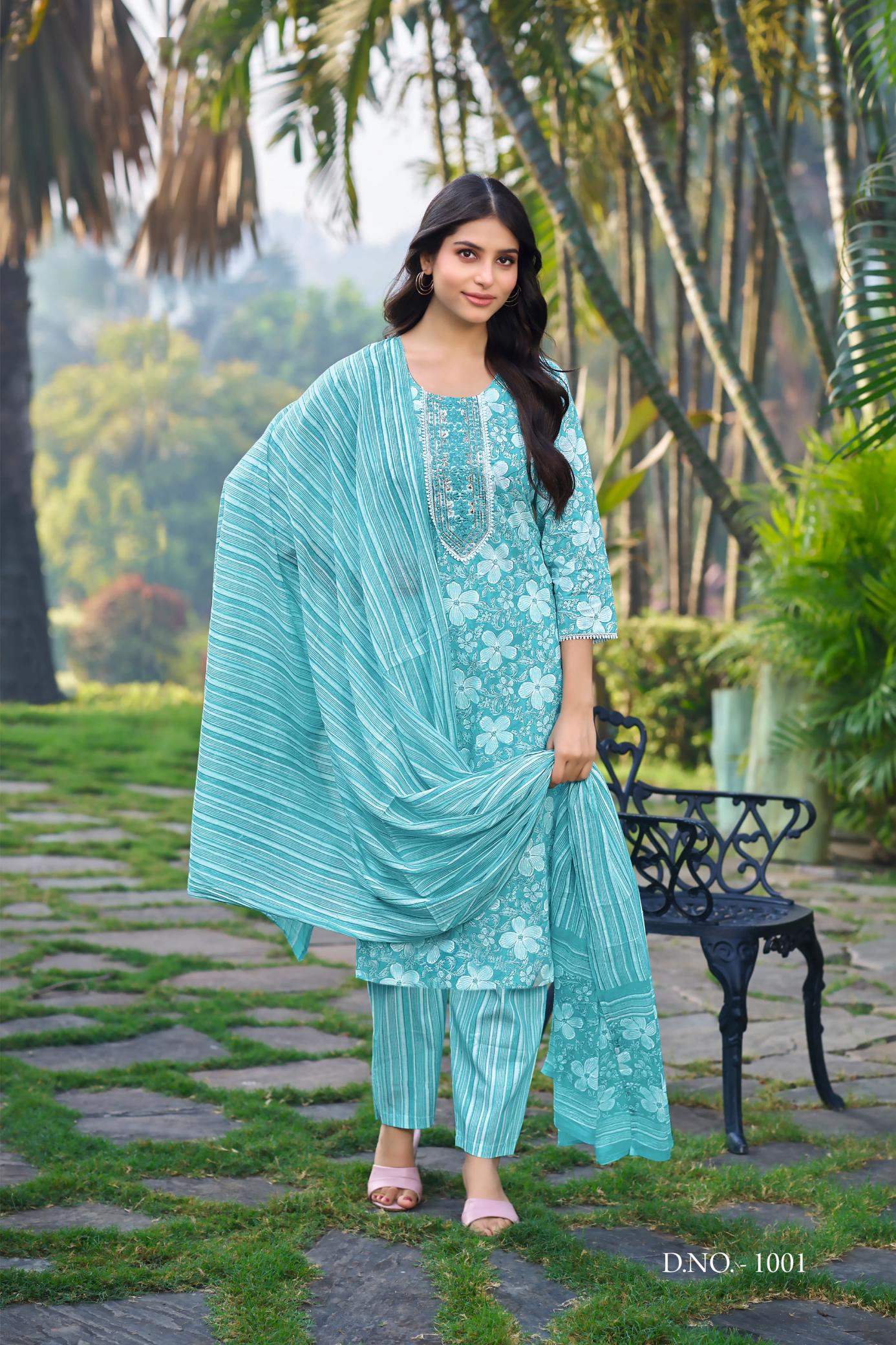 OSSM MILLIE KURTI PANT WITH DUPATTA SET WHOLESALE SUPPLIER IN INDIA