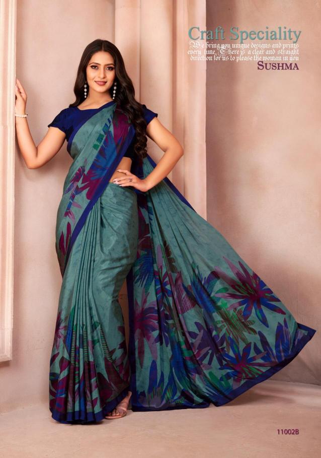 PLEASANT PRINTED CRAPE SAREES WHOLESALE MARKET IN SURAT