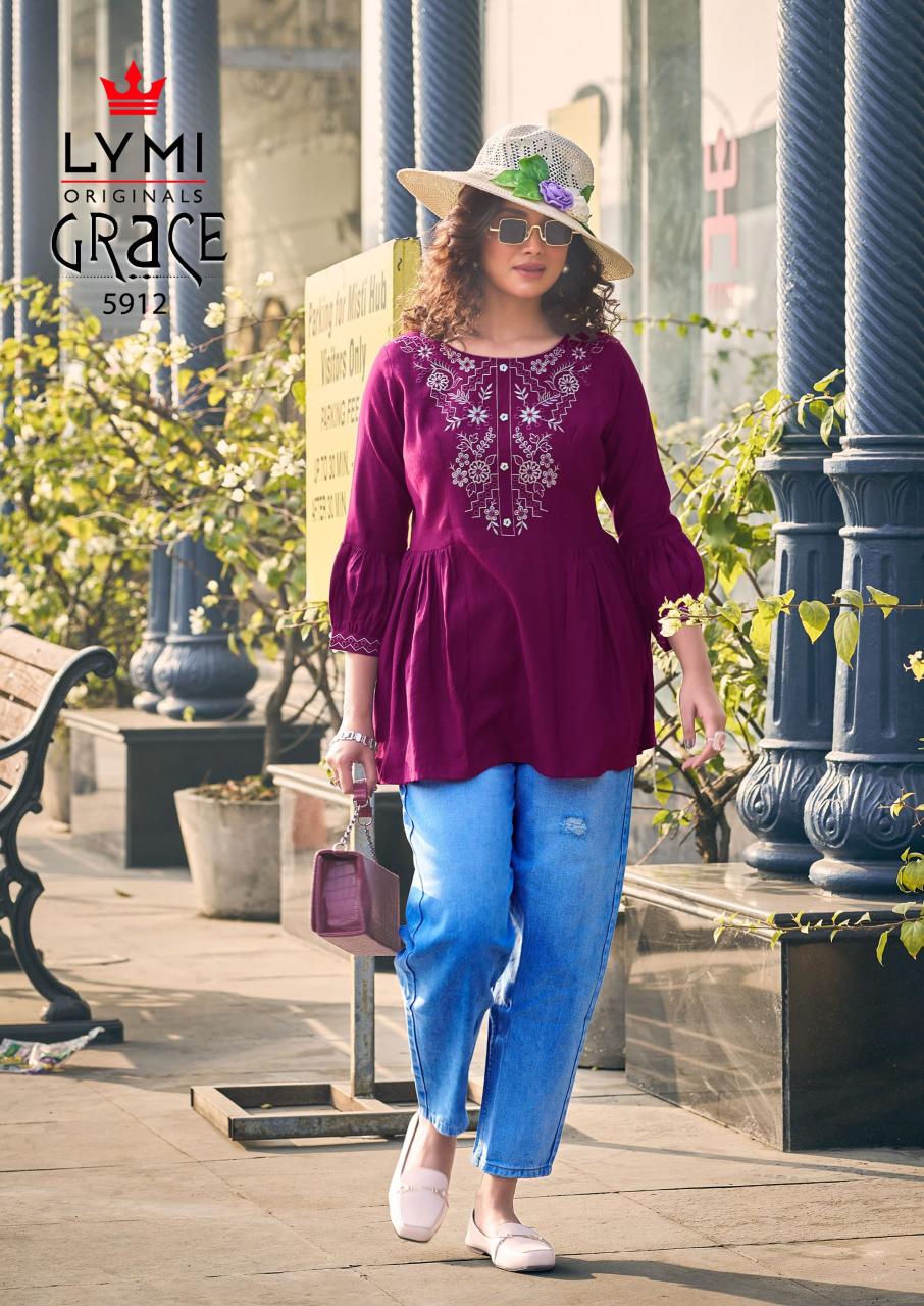 RANGOON GRACE SHORT TOP WHOLESALE KURTI BRANDS IN INDIA