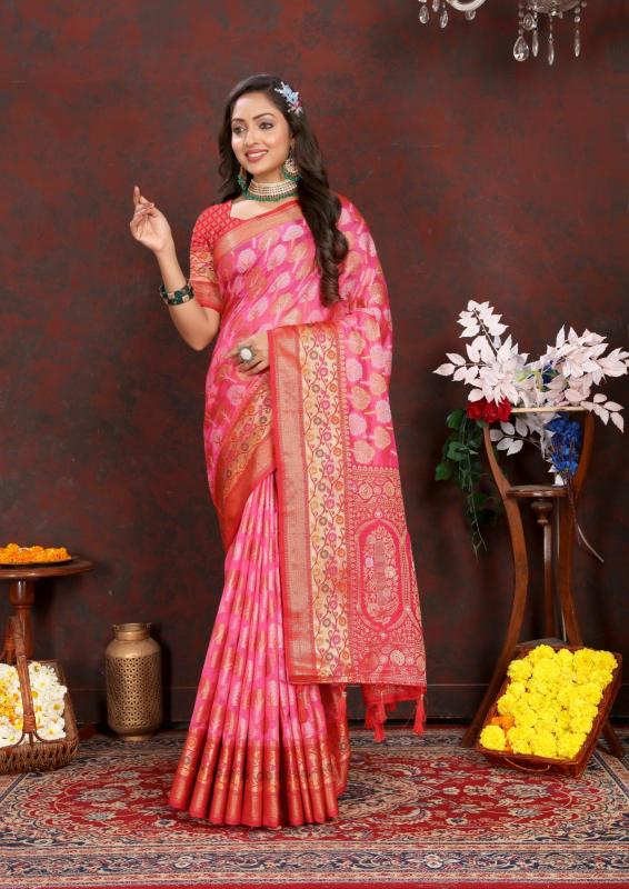 RIONA SOFT ORGANZA SILK NX-309 SAREE IN WHOLESALE 