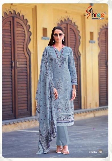 SHREE FAB BIN SAEED LAWN COLLECTION VOL-19 BUY DRESS MATERIAL WHOLESALE ONLINE