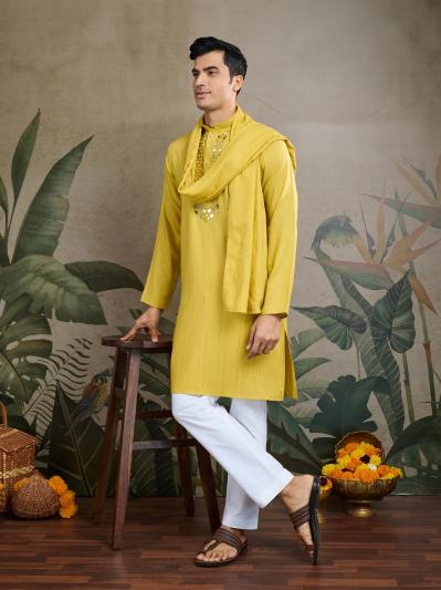 SHUBHVASTRA MIRROR WORK MENS KURTA PAJAMA WHOLESALE IN DELHI