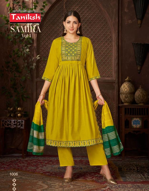 TANIKSH SAMIRA VOL 1 NAIRA CUT KURTI PANT WITH DUPATTA SET WHOLESALE SURAT