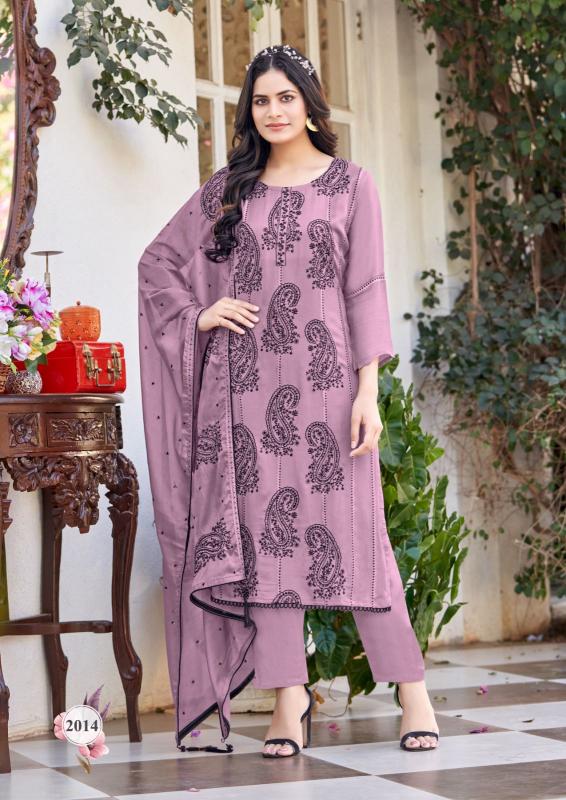 WOMAN D 2014 EMBROIDERY WORK KURTI PANT WITH DUPATTA WHOLESALE ONLINE