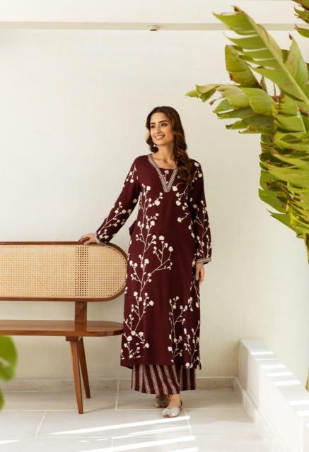 WOMAN PRINTED KURTI WITH PLAZZO CO ORD SET WHOLESALE ONLINE INDIA