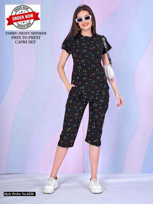 WOMANS SUMMER SPECIAL VOL-AT0230 CAPRI SET NIGHT SUIT WHOLESALE ONLINE