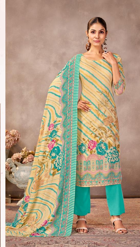 Bipson prints land rover 3224 viscose simmer print sambalpuri dress material wholesale