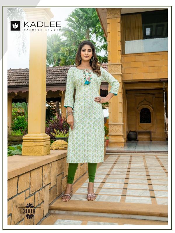 Kadlee angel vol 2 rayon print kurta set manufacturer