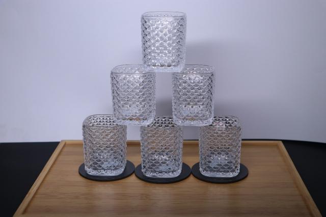 MG Vintage Embossed Glass with Scalloped Design Indian kitchenware manufacturers