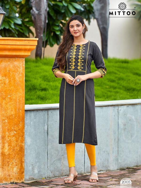 Mittoo saayra heavy rayon branded kurtis wholesale online