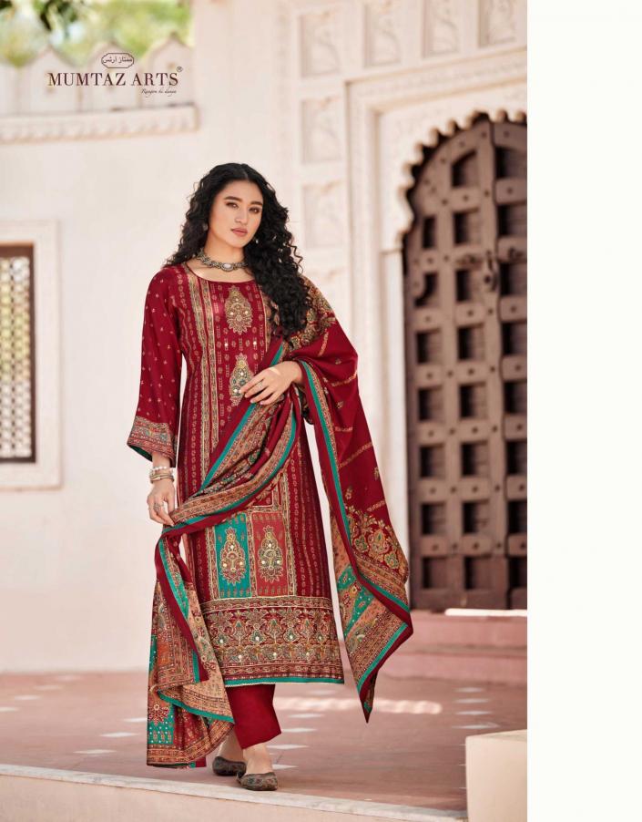 Mumtaz arts tasveer viscose musline digital print pranjul dress material wholesale price