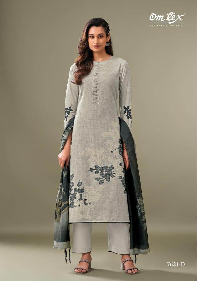 Omtex aarohi vintage linen cotton digital print pakistani salwar kameez wholesale