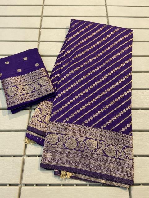 Pure khadi silk saree with rich pallu with running blouse surat wholesale saree market