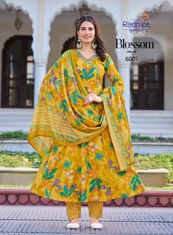 Radhika lifestyle blossom vol 6 cotton print kurtis manufacturers
