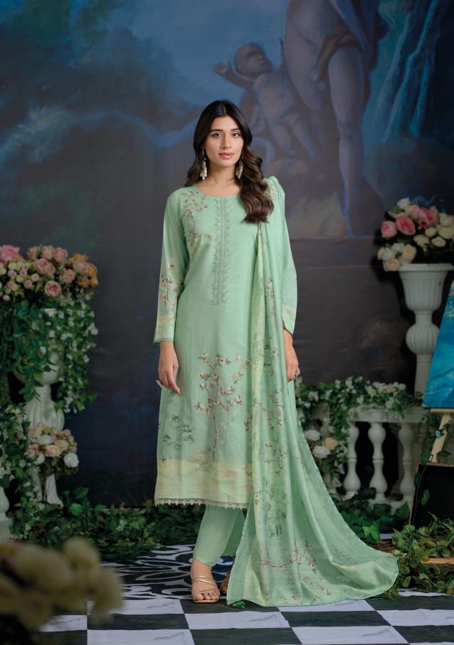 Rang fashion cherry viscose Linen Digital print cotton dress materials wholesale