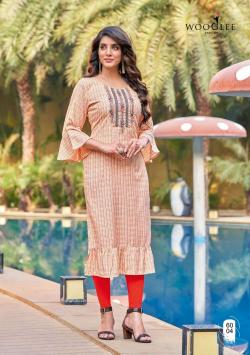 Wooglee tarang rayon print wholesale kurti manufacturers