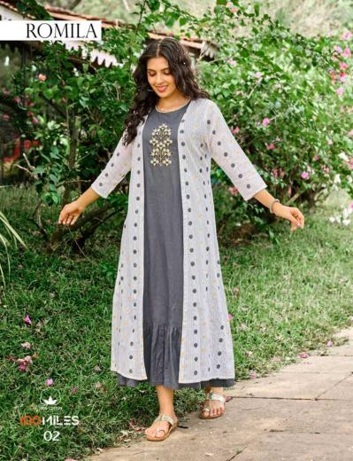 100 Miles Romila cotton kurtis manufacturer