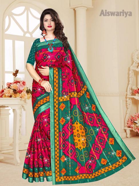 Aiswariya cotton printed surat sarees wholesale market