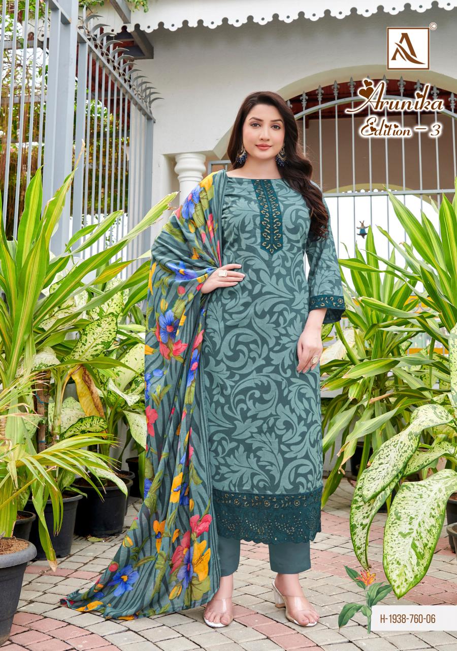 Alok suit arunika 3 cambric print wholesale dress material online