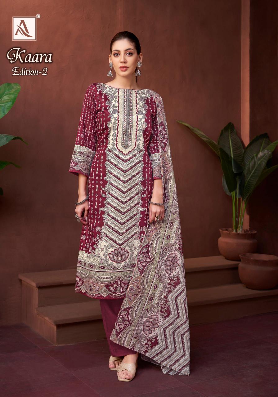 Alok suit kaara 2 zam balar cotton dress material wholesale
