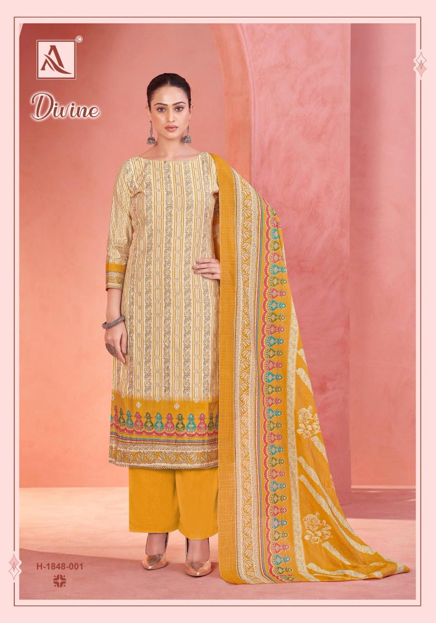 Alok suit - make in india divine designer print ahmedabad dress material wholesale market
