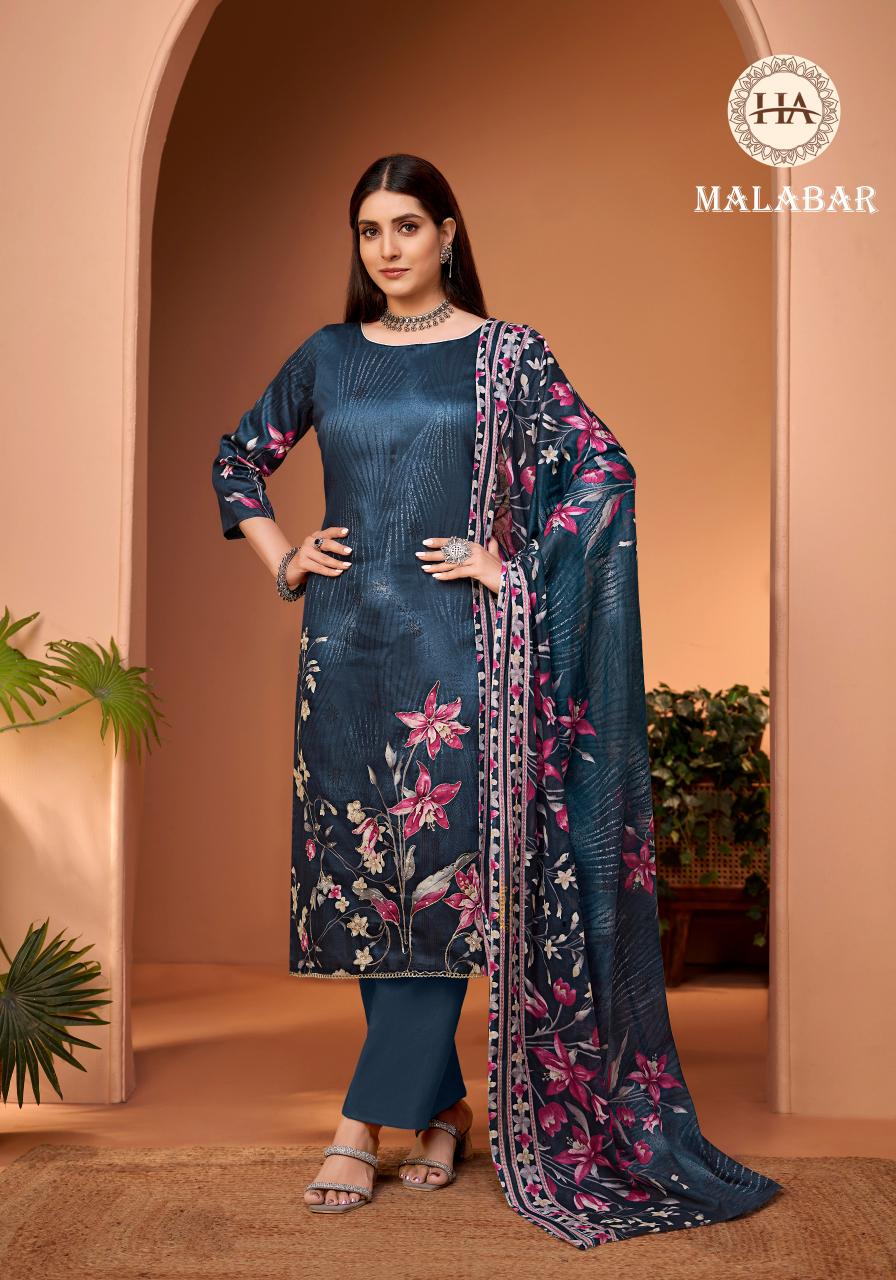 Alok suit malabar zam print pure cotton dress materials wholesale