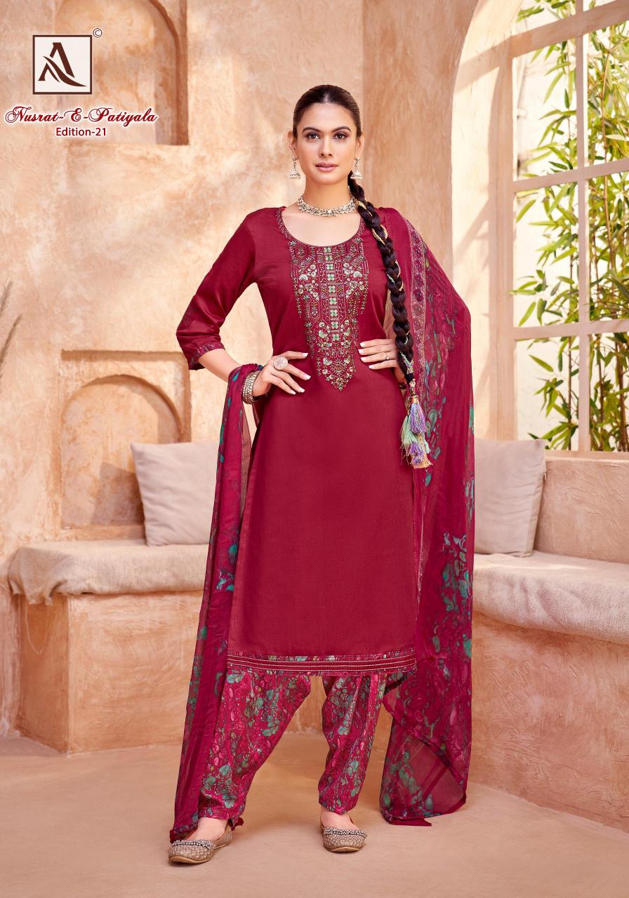 Alok Suit nusrat e patiyala 21 pure zam dyed sambalpuri dress material wholesale