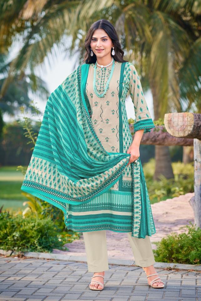 Alzohaib ruaab vol 1 cotton print wholesale market in mumbai for dress materials